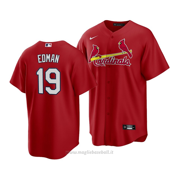Maglia Baseball Uomo St. Louis Cardinals Tommy Edman Replica Alternato Rosso